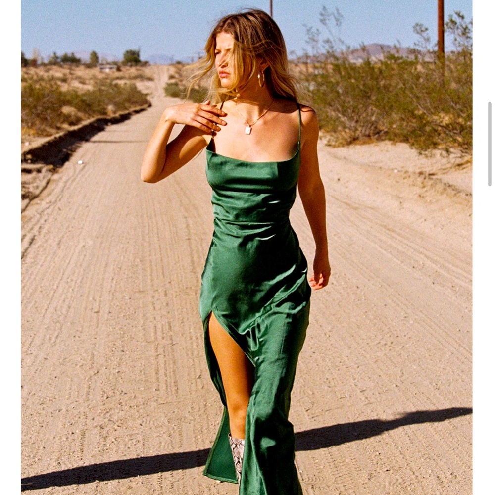 Princess polly green maxi dress size 4 lioness